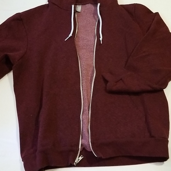 American apparel maroon fleece hoodie - Picture 2 of 4